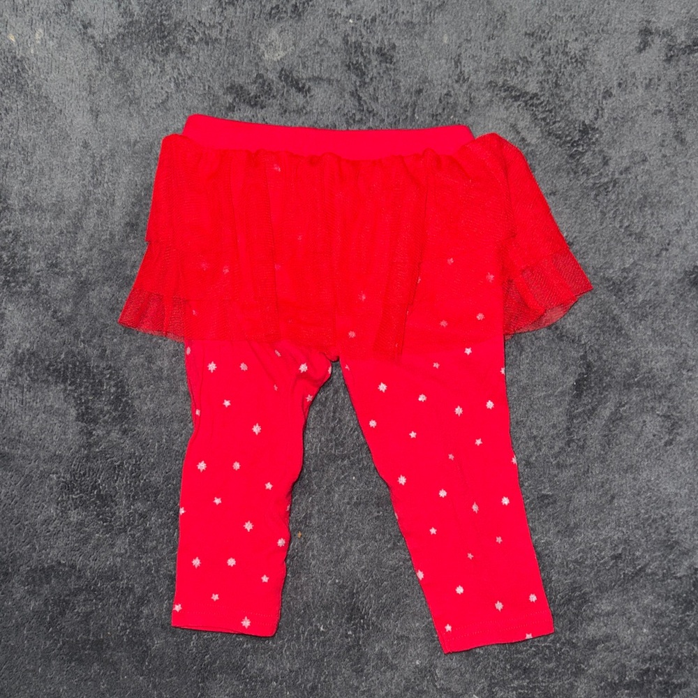 Carter's Red Skirted Leggings with White Dots